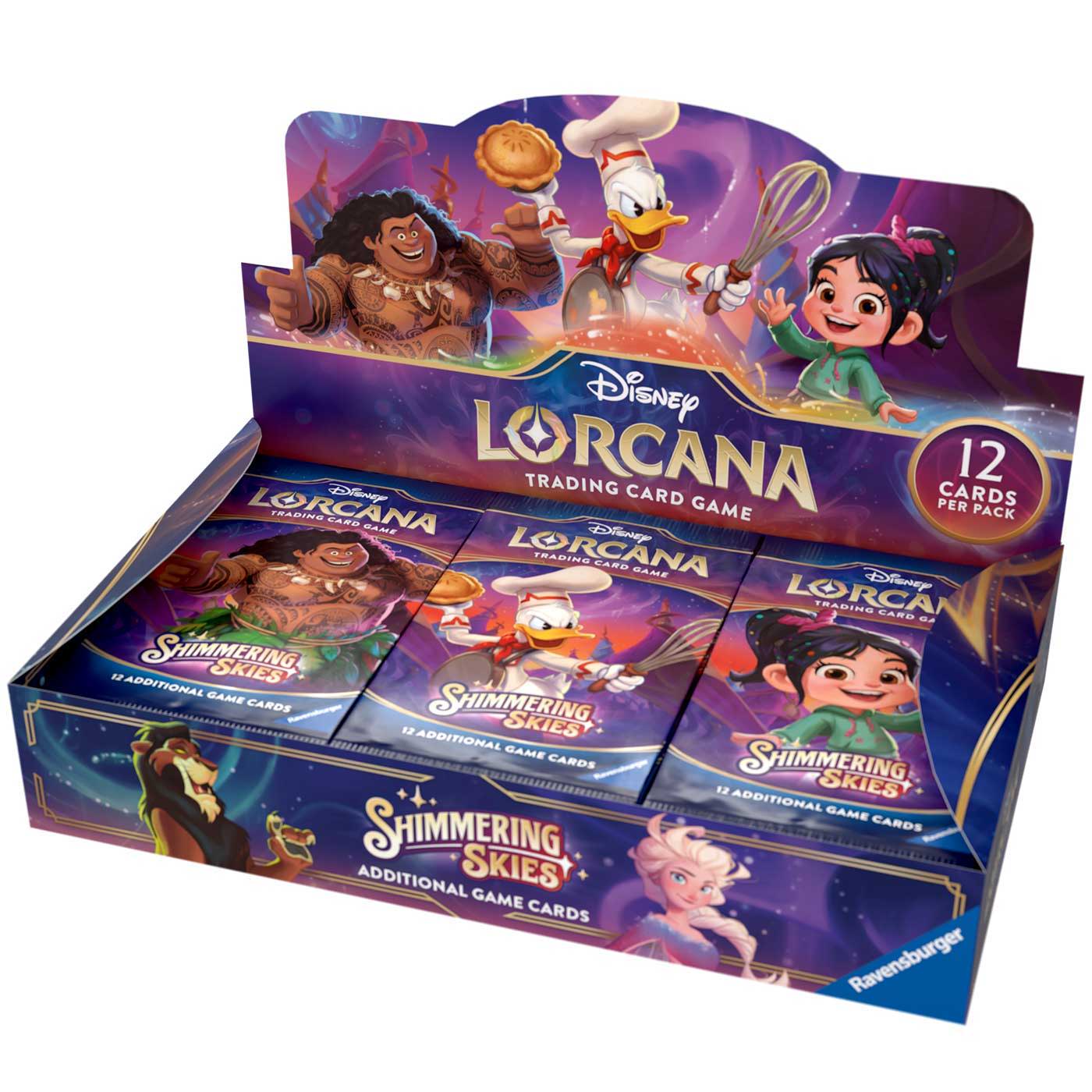 Disney Lorcana Shimmering Skies booster box display