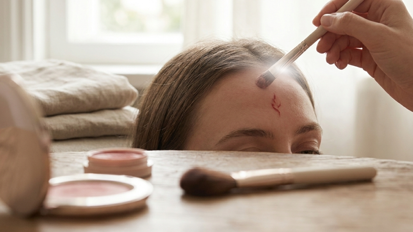 Editorial visual for the section: Makeup and Forehead Mark