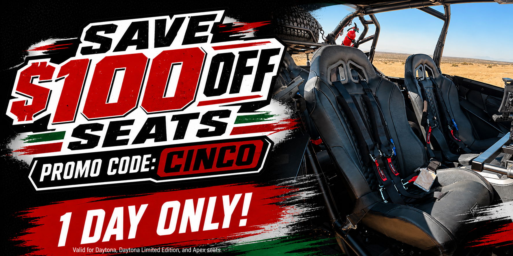 Save $100 off seats with promo code CINCO, 1 day only!