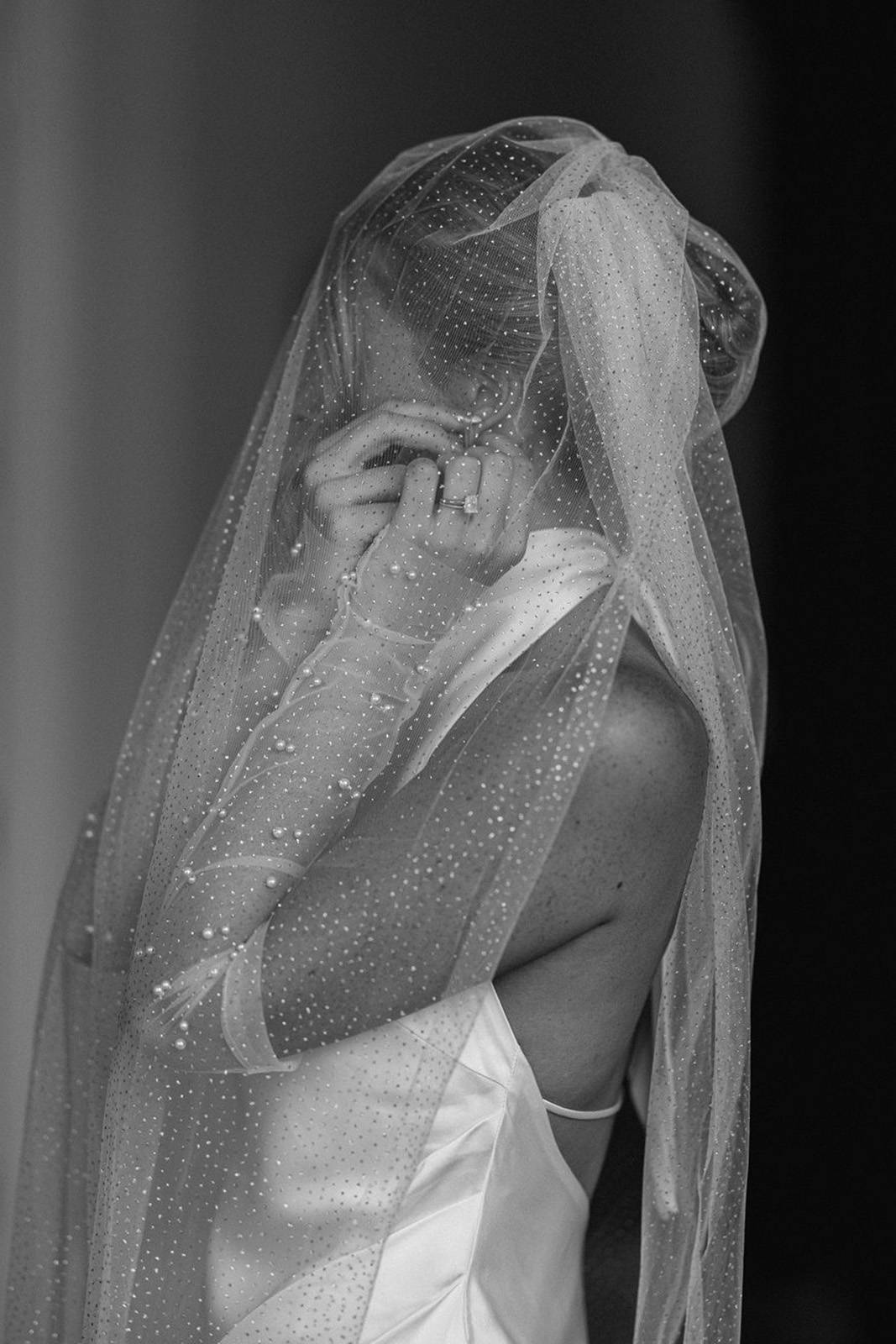 Bride in our Shimmy veil