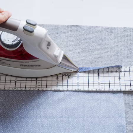 ironing hem with the hot hem ruler