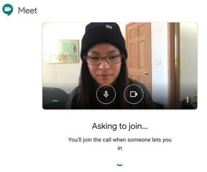 Google Meet person asking to join meeting