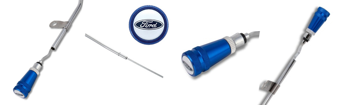 Photo collage of Ford dipsticks.