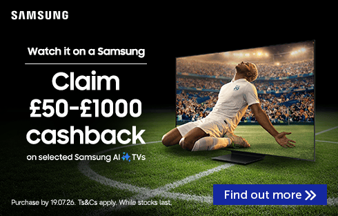 Claim £50-£1000 cashback on selected AI TVs