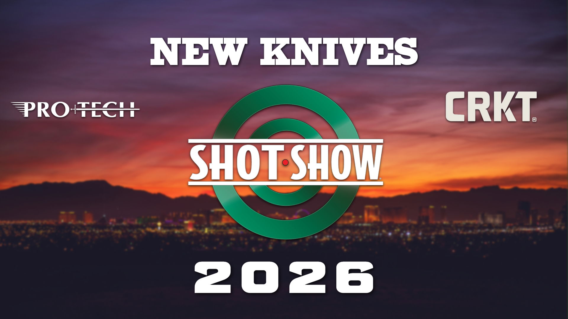 Text promoting new knives at SHOT Show 2026, featuring Pro-Tech and CRKT.