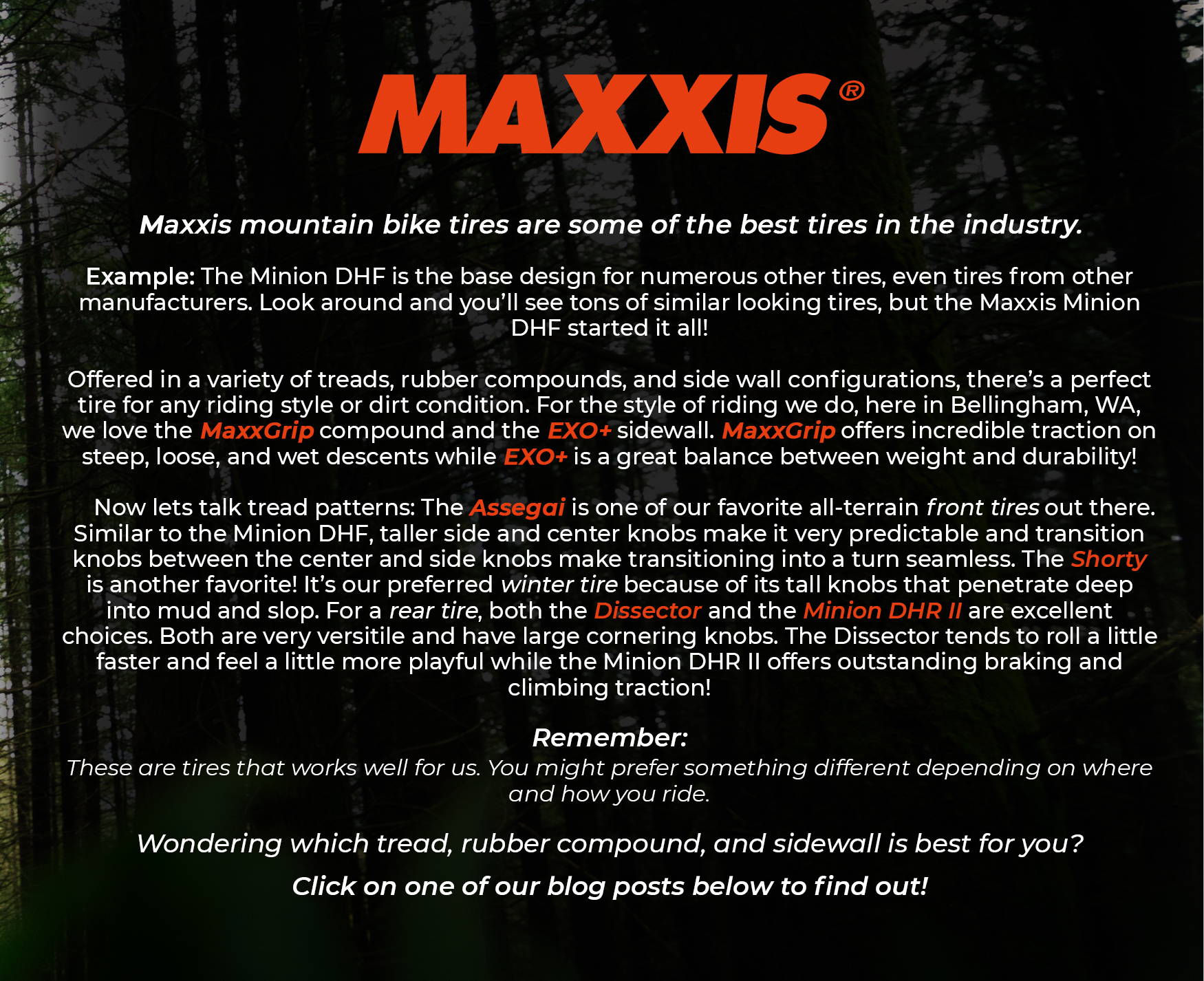 maxxis mtb tires description