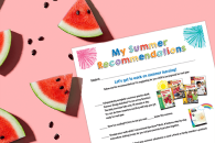 Free Summer Recommendations Printable surrounded by watermelons 