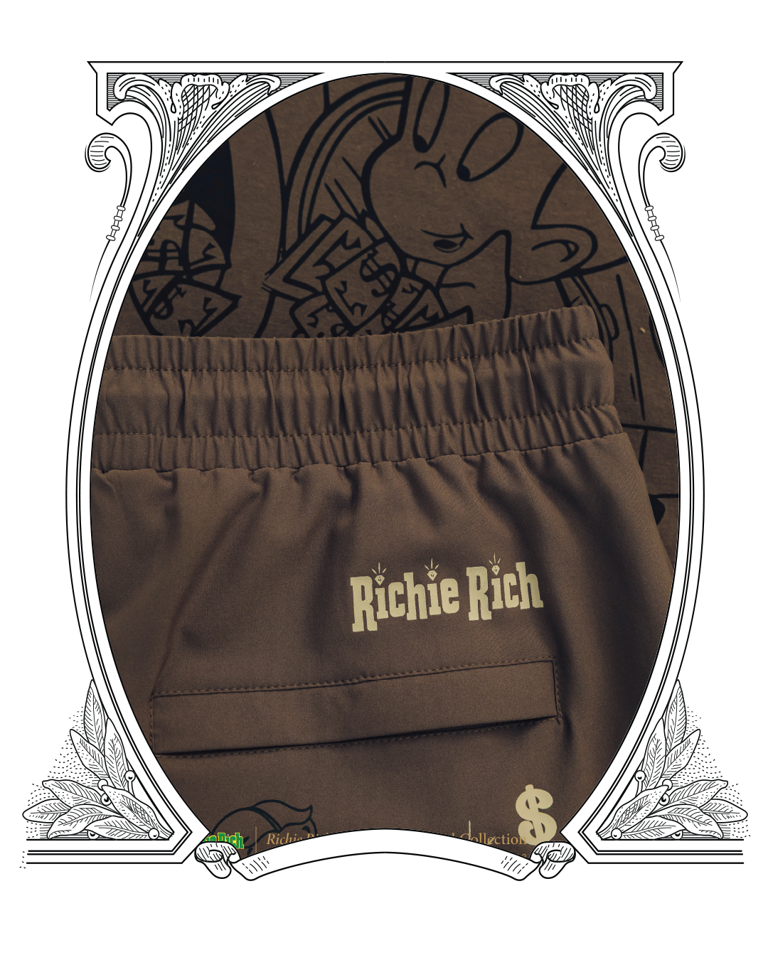 Brown shorts with 