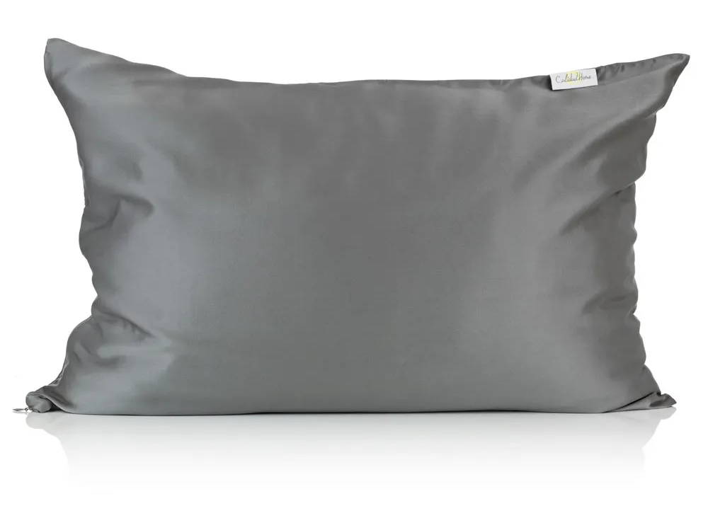 charcoal silk pillowcase