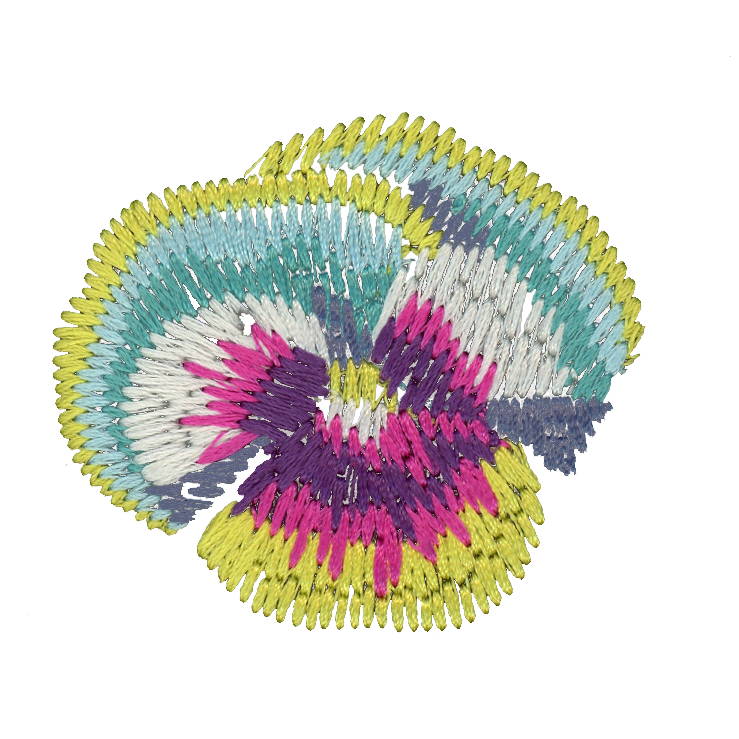 Custom Kaffe embroidery design flower