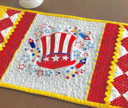 UNCLE SAM TABLE RUNNER FOR THE 4TH PROJECT
