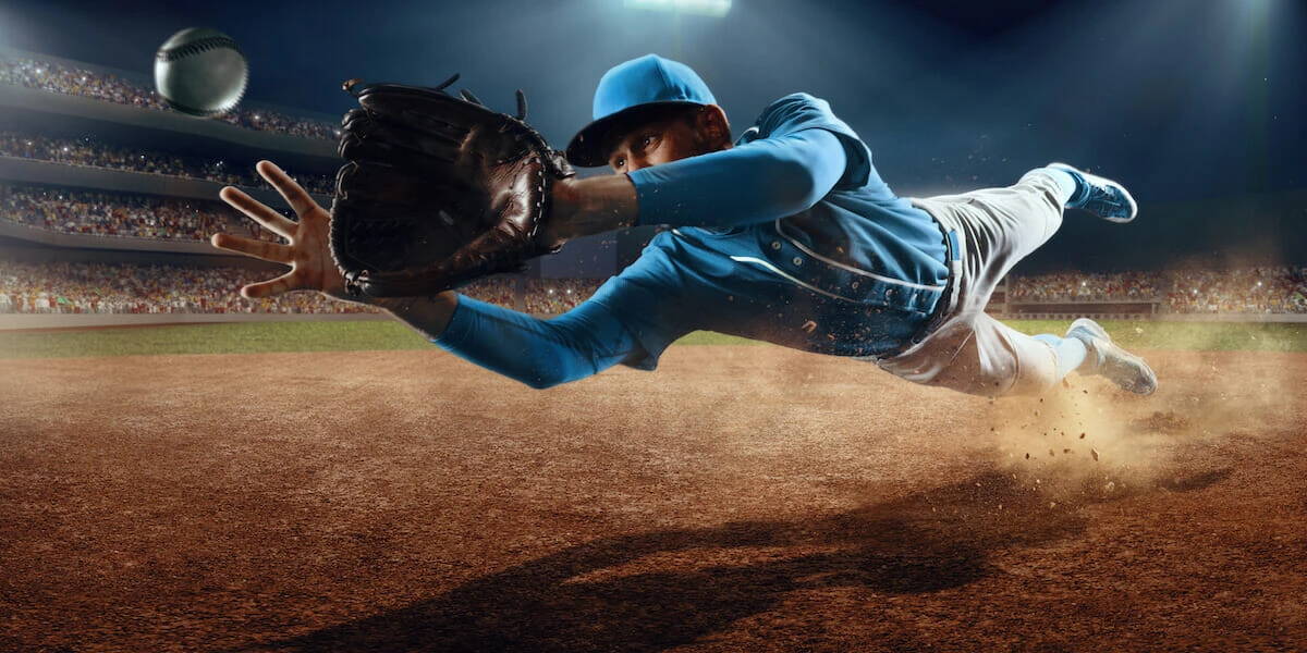 baseball player wearing custom hat