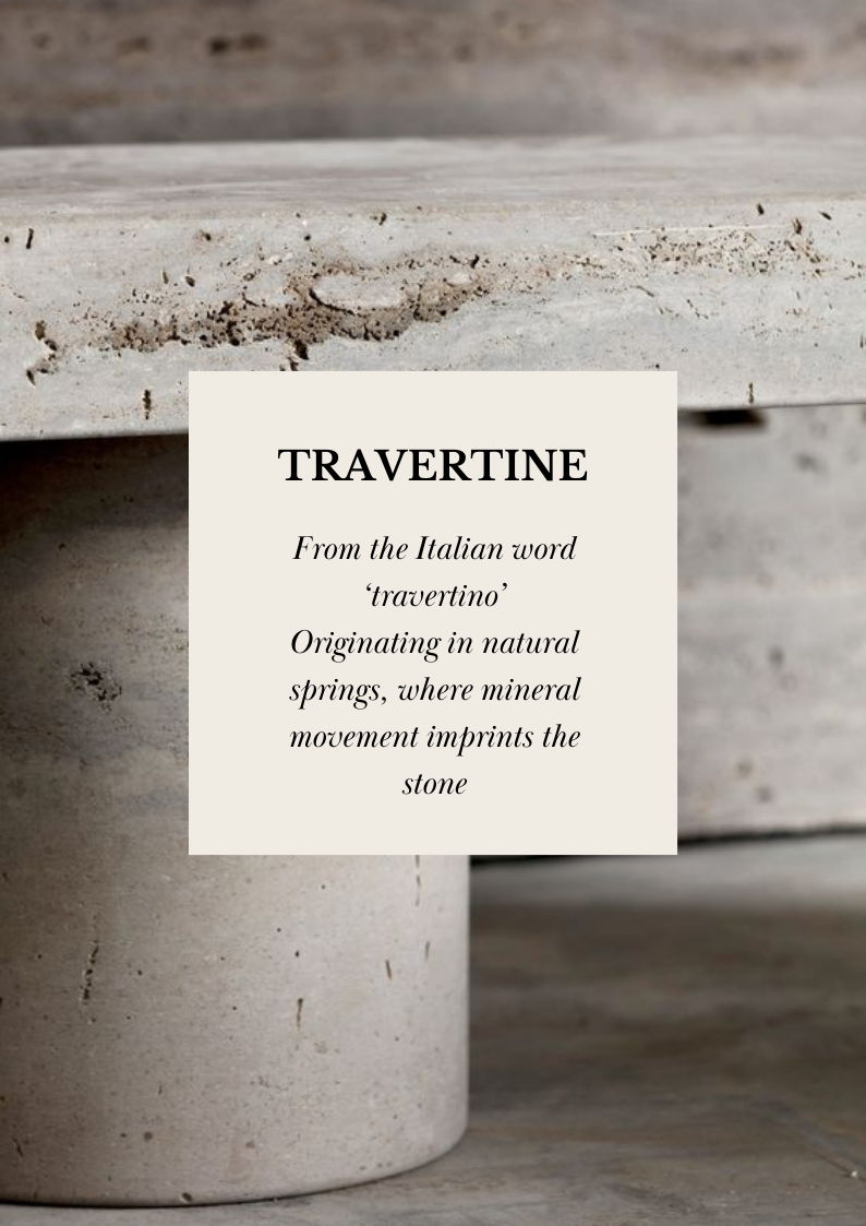 Travertine - Where Mineral movement imprints the stone