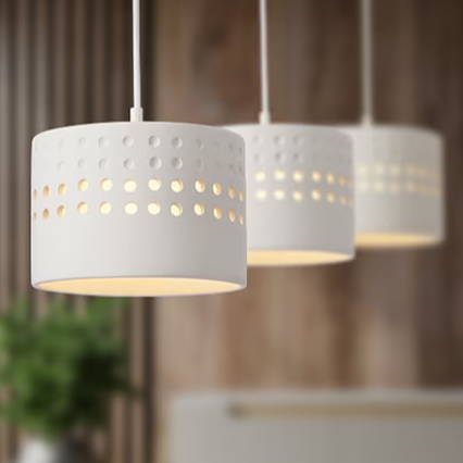 Fosetta Round Pendant Lights in a row