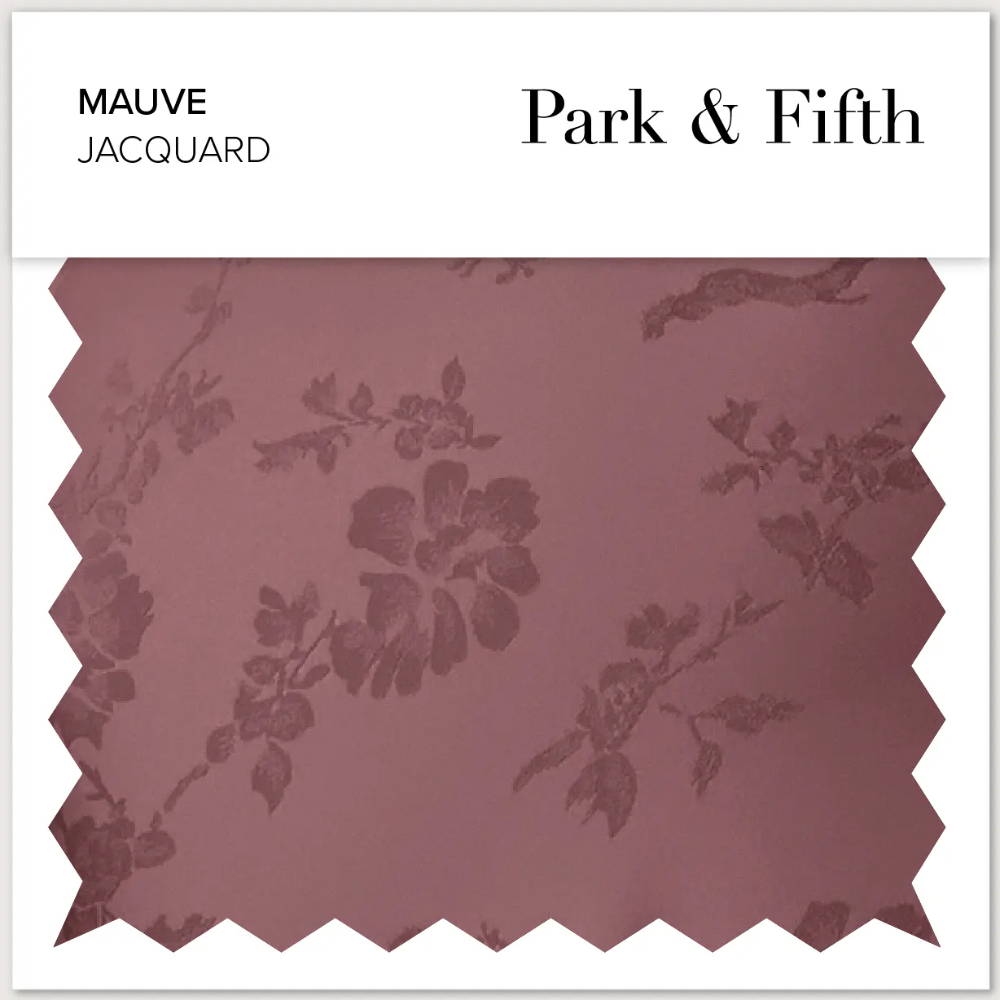 Mauve jacquard fabric swatch from Park & Fifth.