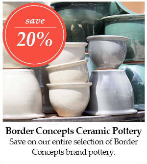 Border Concepts Ceramic Pottery - Save 20%! Save on our entire selection of Border Concepts brand pottery.