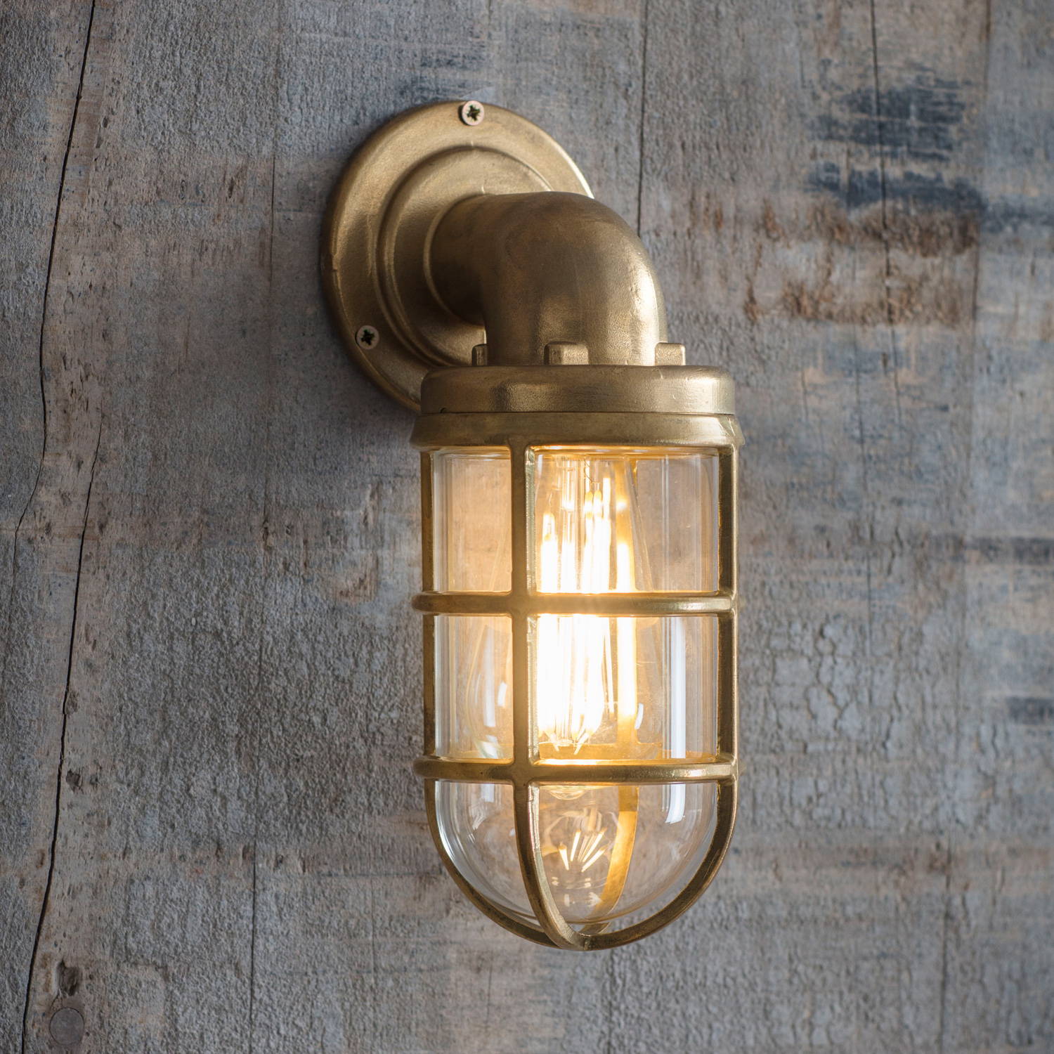 Devonport outdoor wall light illuminated
