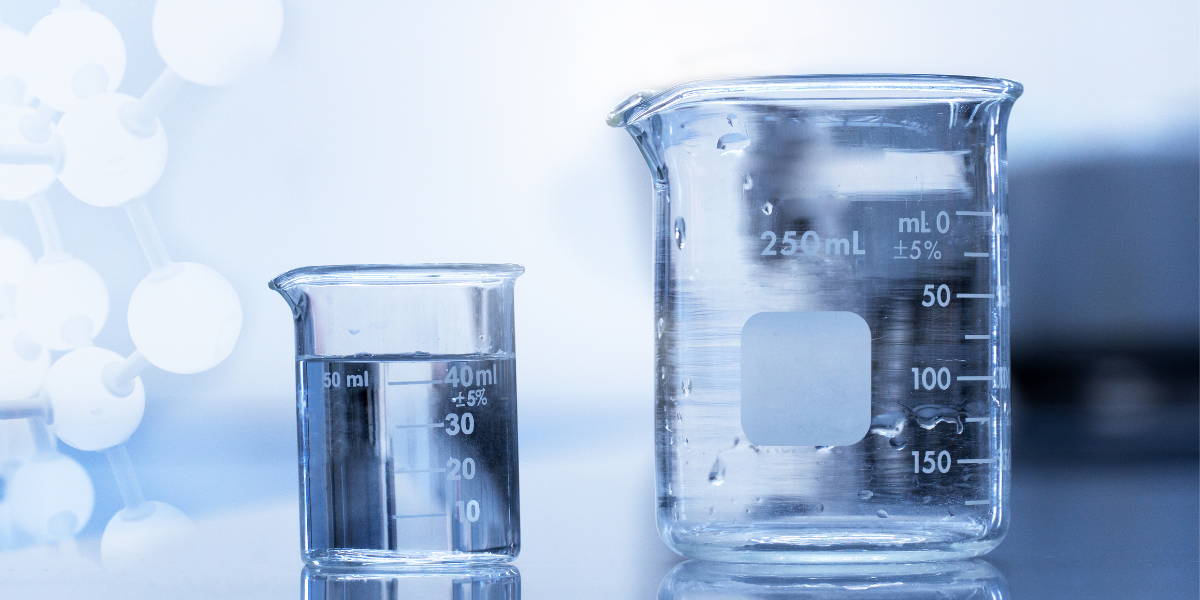 Beakers with water