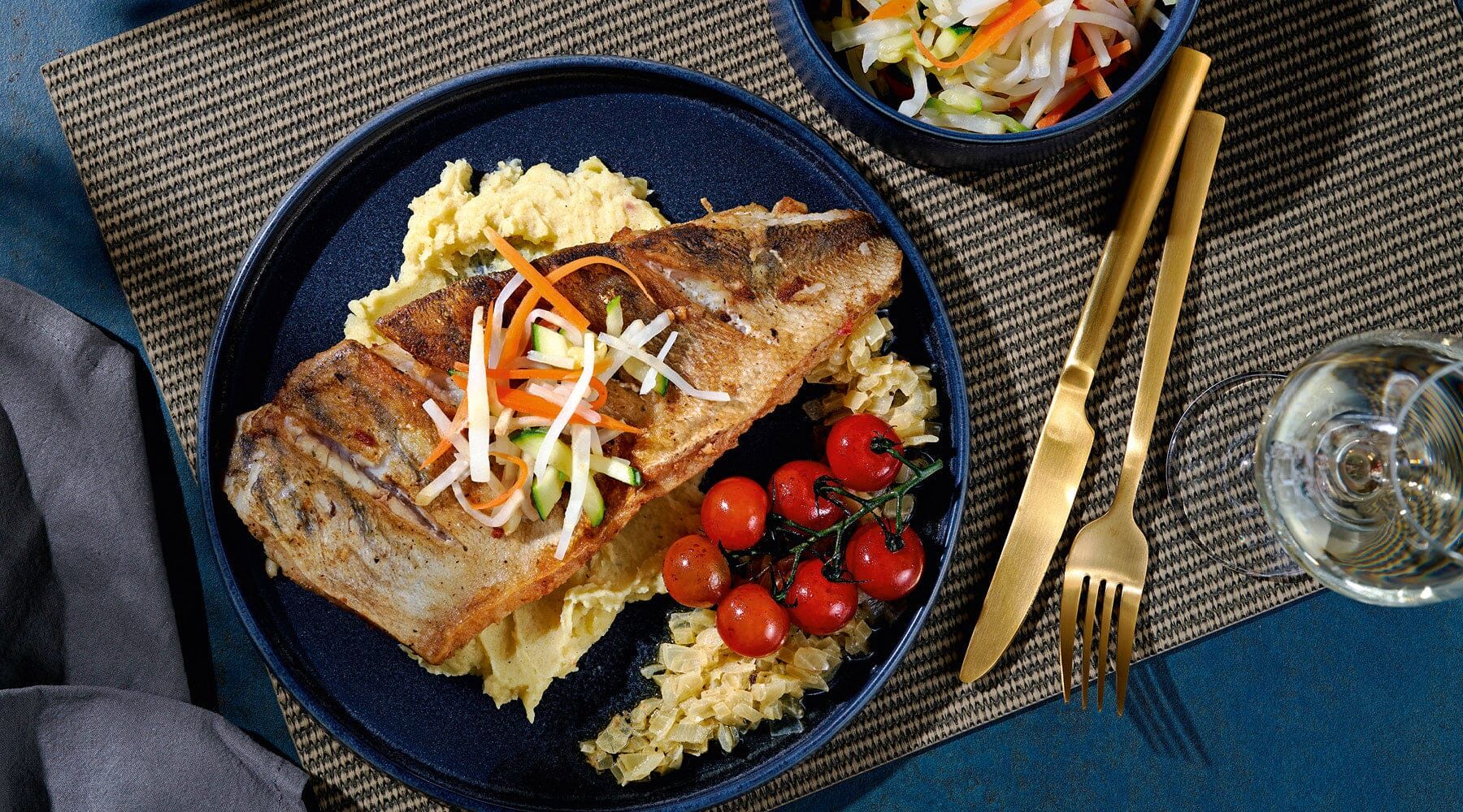 Zanderfilet mit Gemüse
