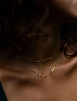 Double Stockholm Chains Layering Set in Gold Vermeil