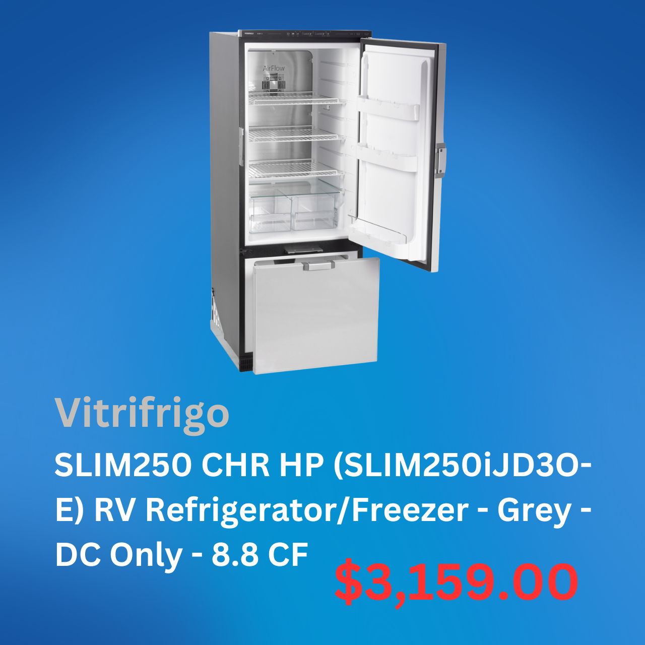 Vitrifrigo SLIM250 - Grey - 8.8 C/F