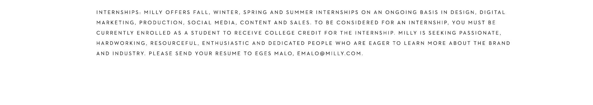 MILLY careers