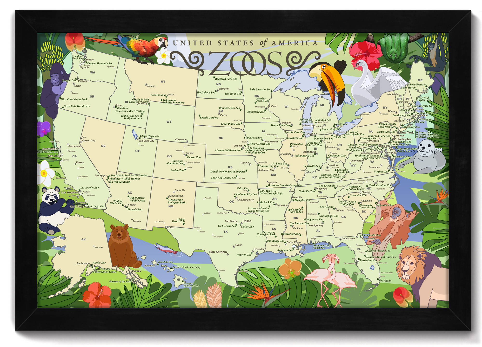 stramt evaluerbare Bevægelig top 10 zoos in the usa, largest zoo, biggest zoo, wildlife locations, zoos  in the usa map – GeoJango Maps