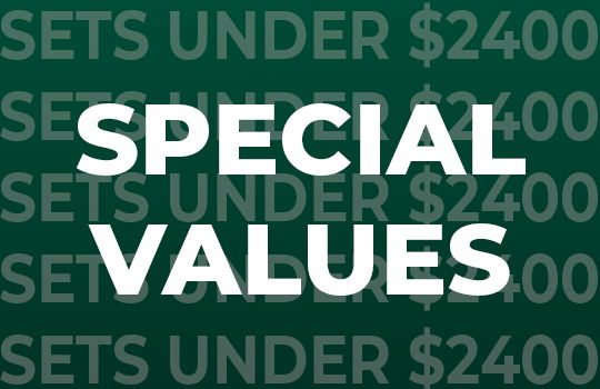 Text promoting special values on sets priced under $2400.