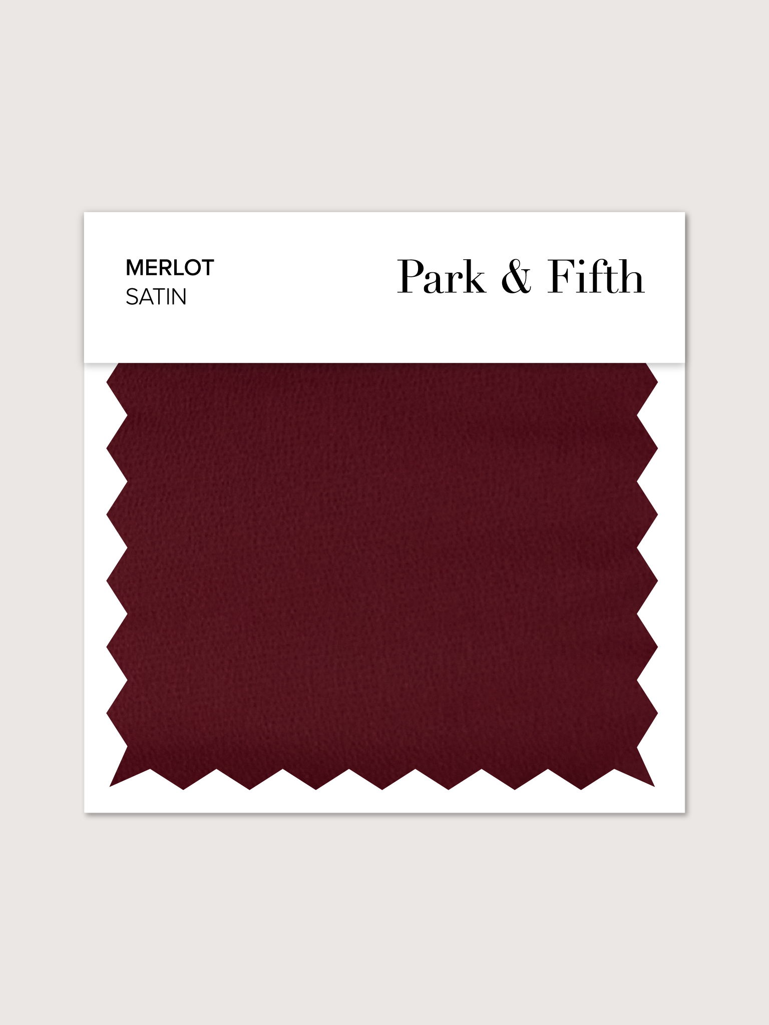 Merlot satin fabric swatch from Park & Fifth.