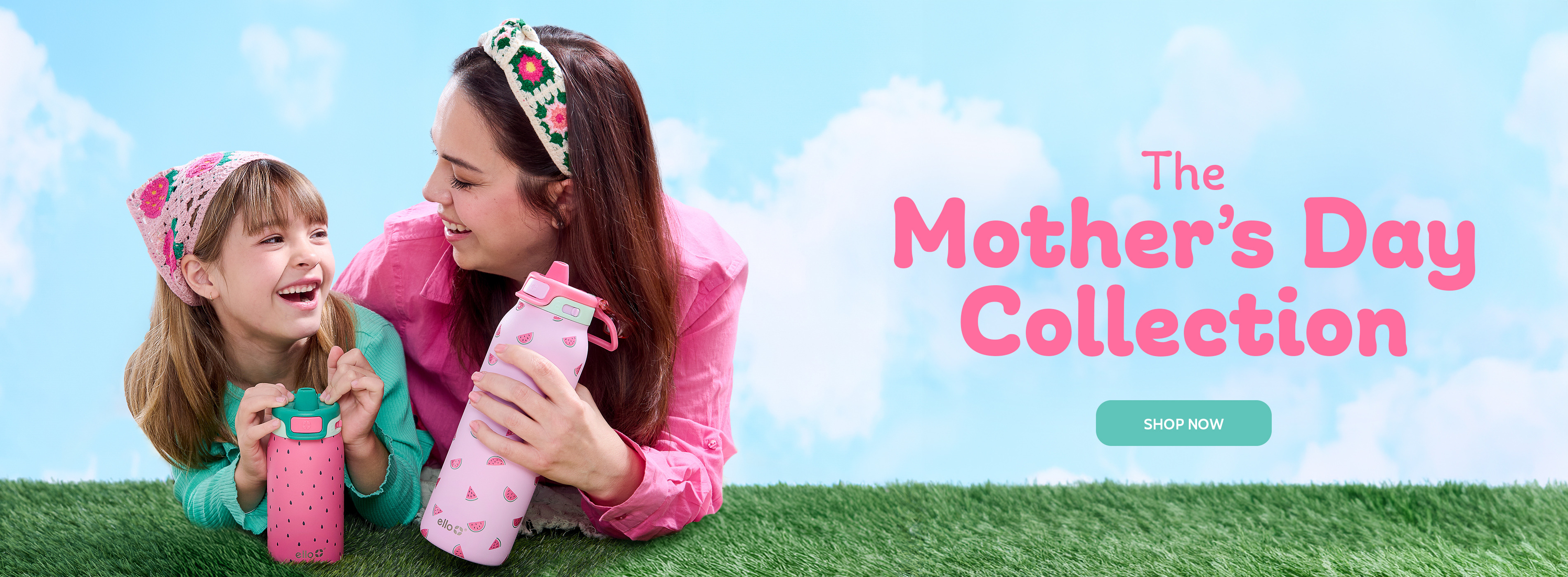 A mother and daughter smiling, promoting a Mother's Day collection.