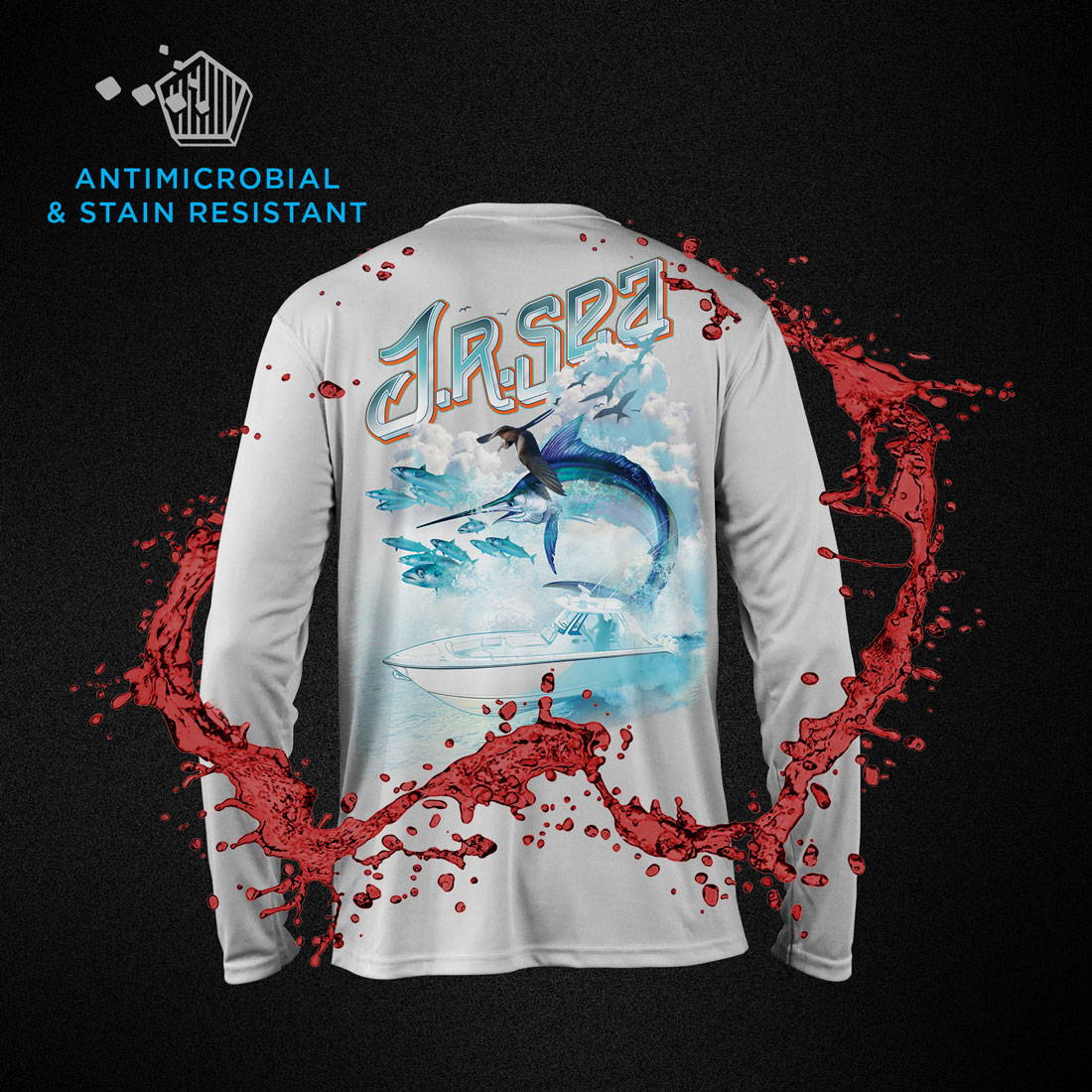 Customized Fishing Shirts Sublimation Print Dye Sublimated