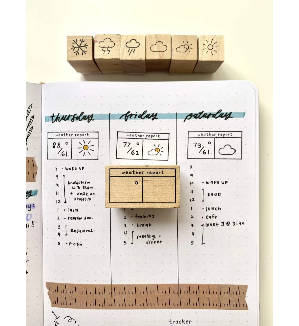 How to Use Bullet Journal Stamps to Spice Up Your Page - Planning Mindfully