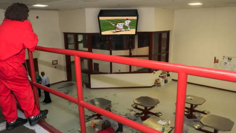 prison TV enclosure