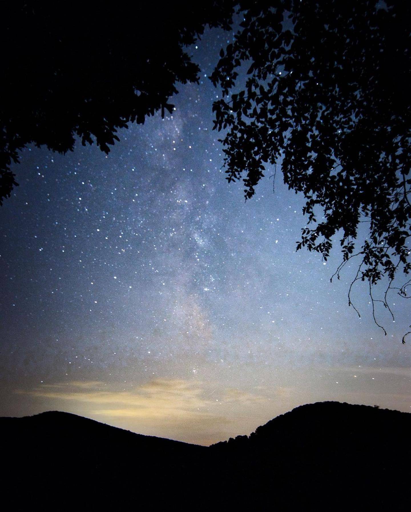The Milky Way as seen from the Laurel Highlands Hiking Trail in Ohiopyle, Pennsylvania