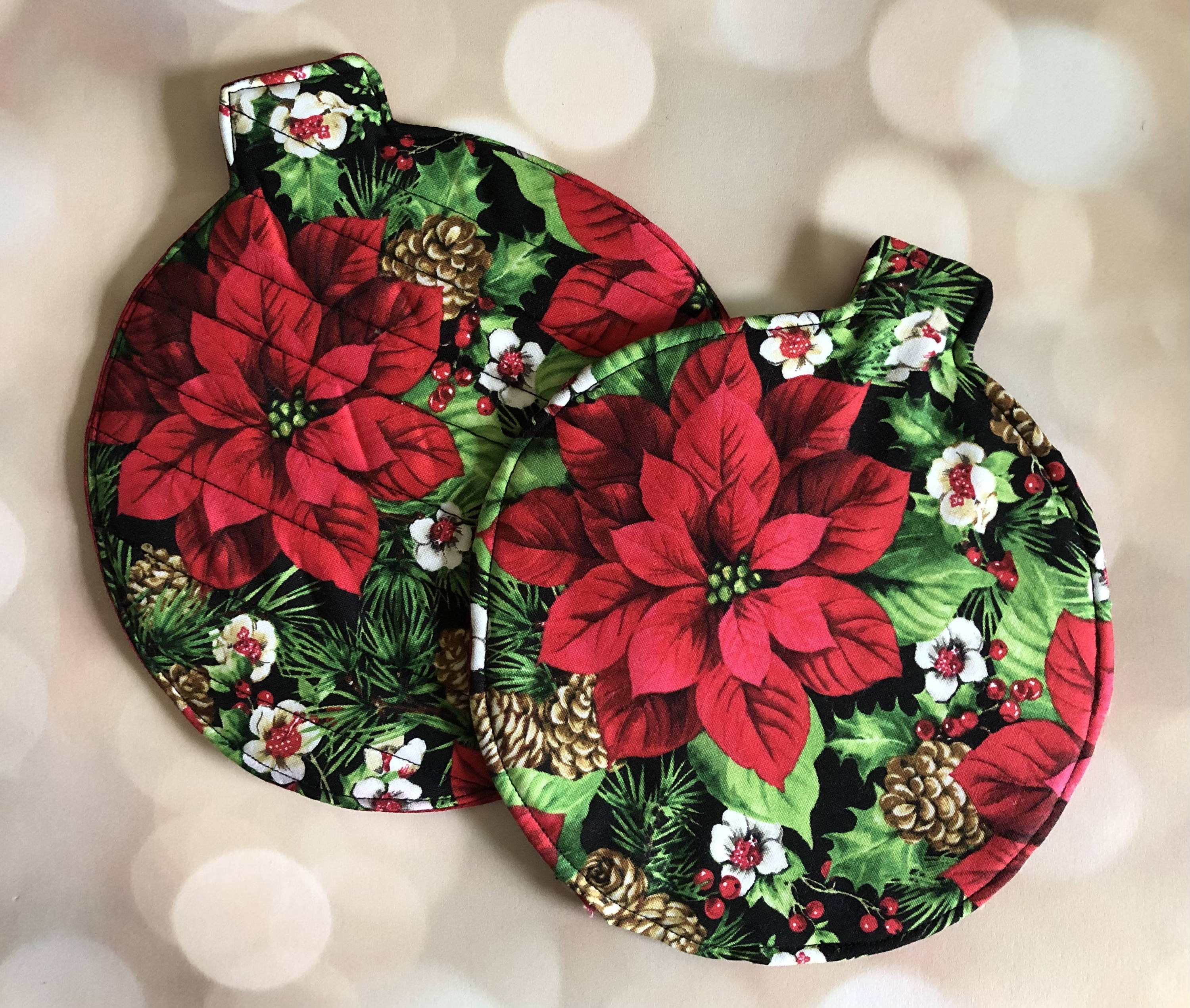 Christmas bulb template used for sewing hot pads
