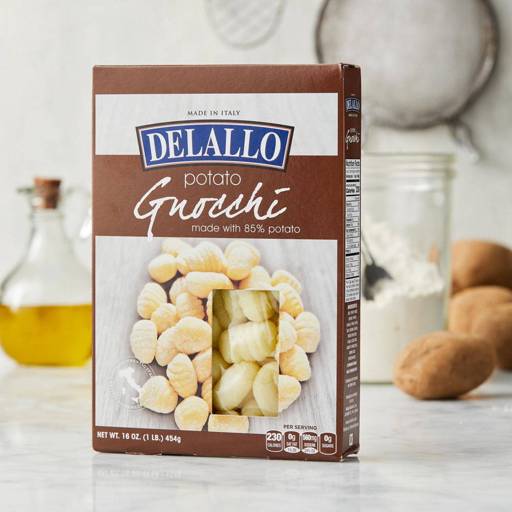 Box of DeLallo potato gnocchi