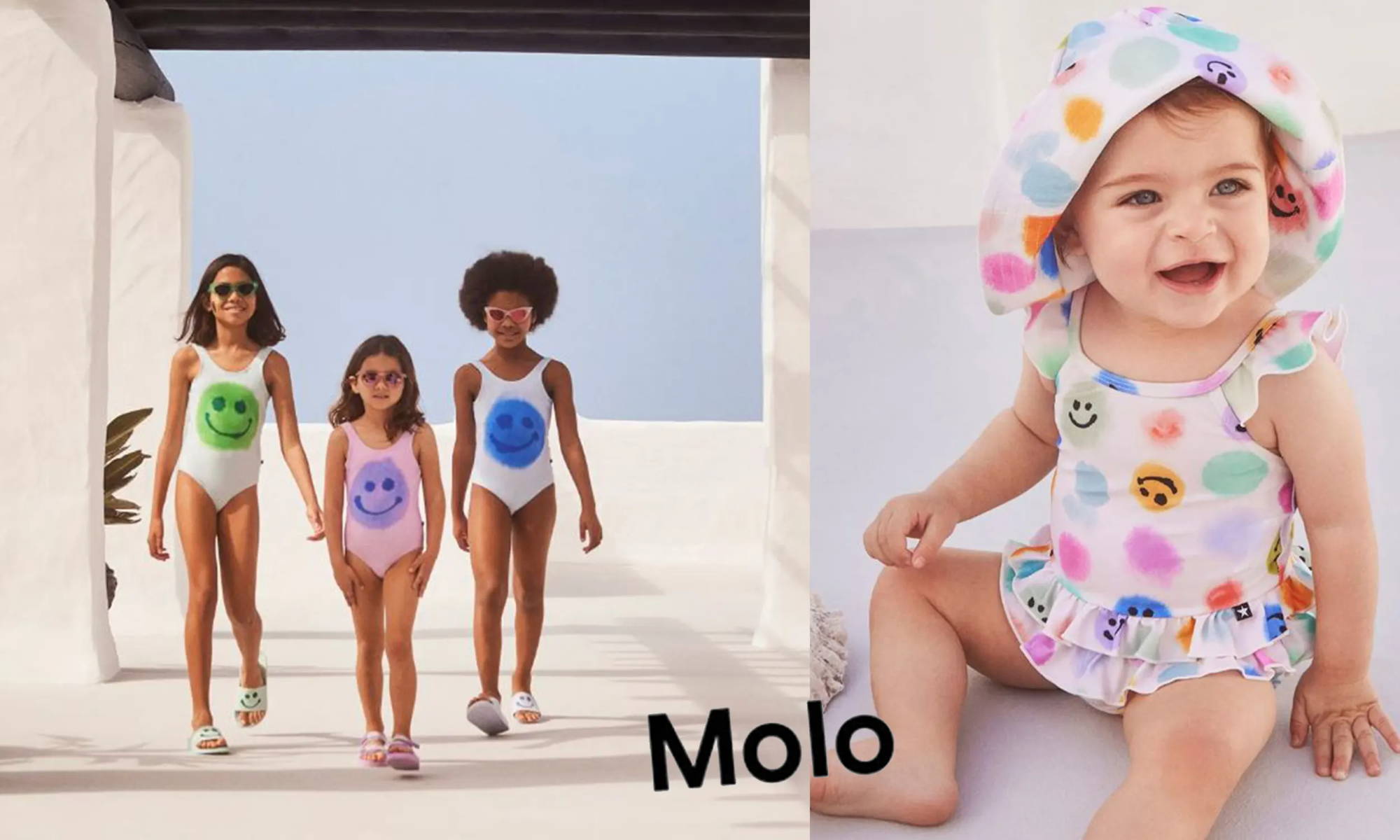 Image of children in Molo bathing suits