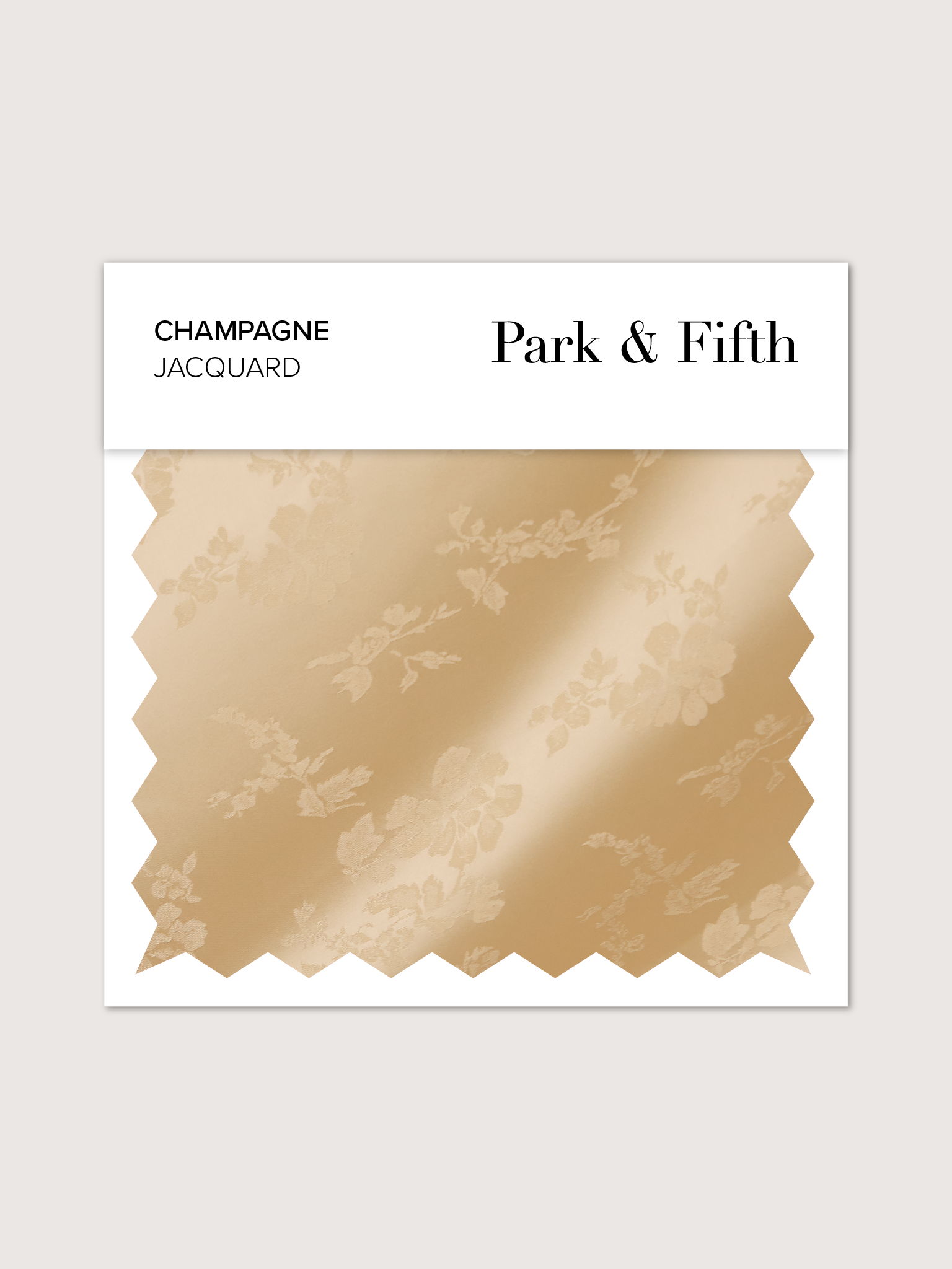 Champagne jacquard fabric swatch from Park & Fifth.