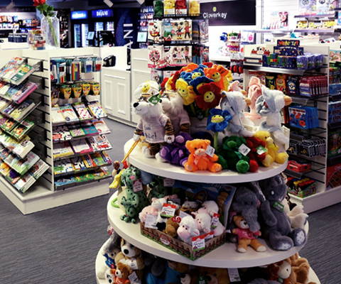 Plush and toys at the Cloverkey gift shop at Boston Children's Hospital