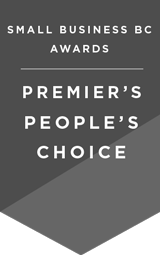 Cardero Clothing award for premier's people's choice for Small Business BC