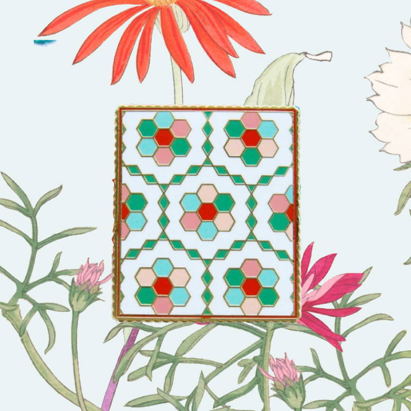 Vintage Flower Garden Quilt Needle Minder