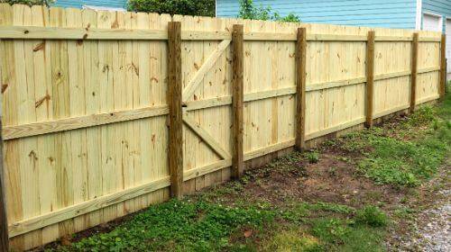 standard wood fence