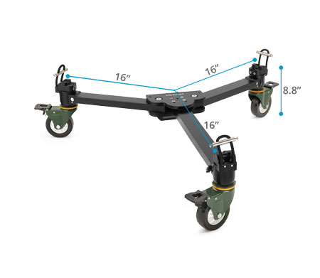 PROAIM Agile Heavy-duty Floor/Track Studio Dolly for Spiked Tripods