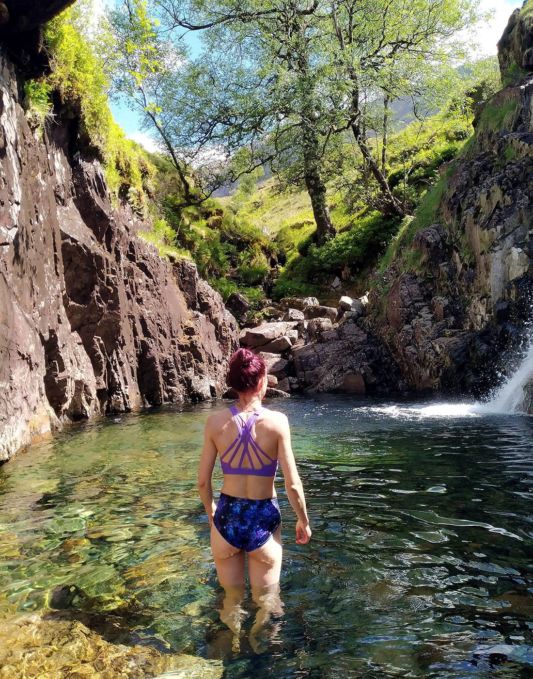 3RD ROCK Ambassador and close firned Holly wild swimming in the peak district