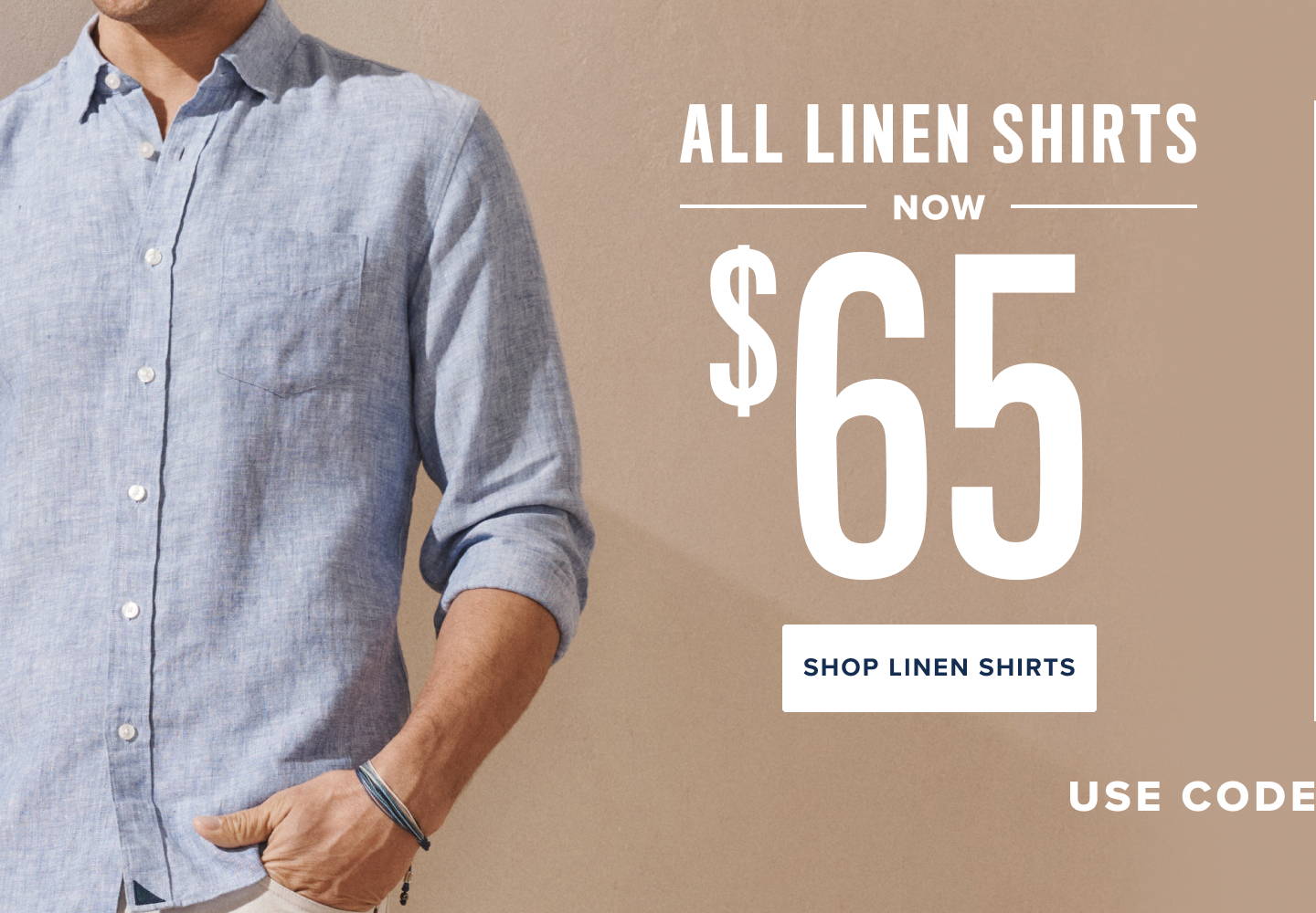 all linen shirts now $65. use code: summer