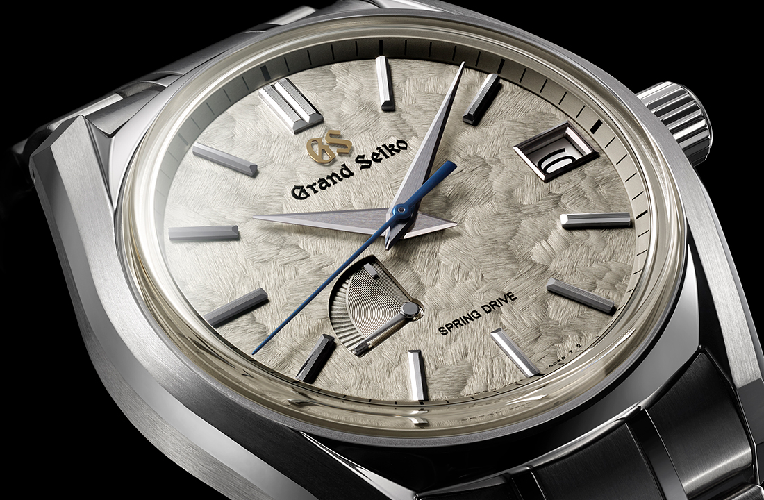 SBGA415 Grand Seiko watch up close with black background | Henne Jewelers Pittsburgh