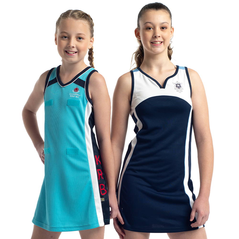 Valour Sport can design cost-effective sublimated or premium cut and sew netball dresses