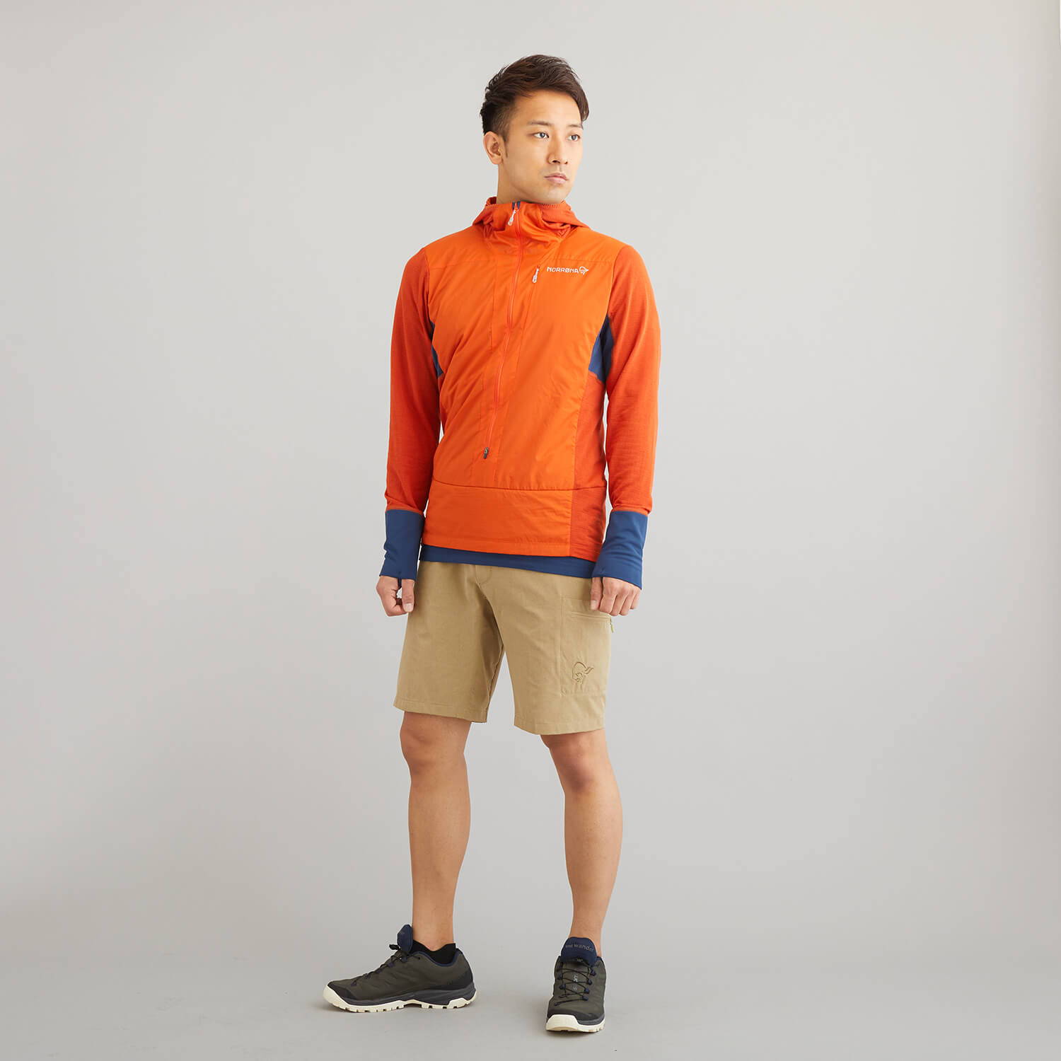 NORRONA（ノローナ）/ビティホーン アルファフーディシャツ/オレンジ/MENS