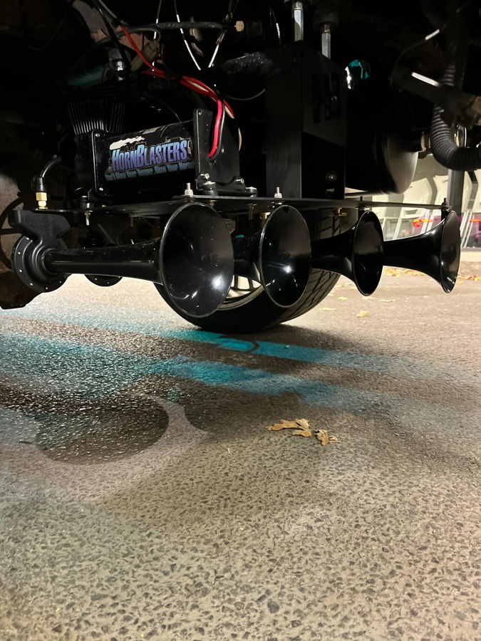 Completed Conductor's Special 244K spare tire delete kit with tire inflation setup on Justin's 2003 GMC Sierra 2500HD photo 3