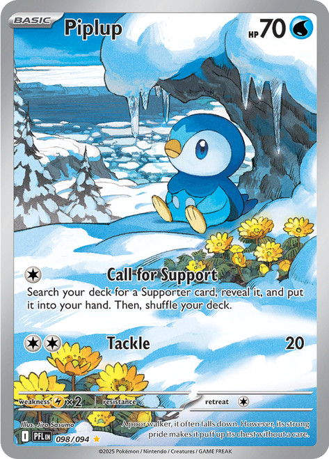 ME Phantasmal Flames 098/094 Piplup (Illustration Rare)